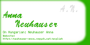 anna neuhauser business card